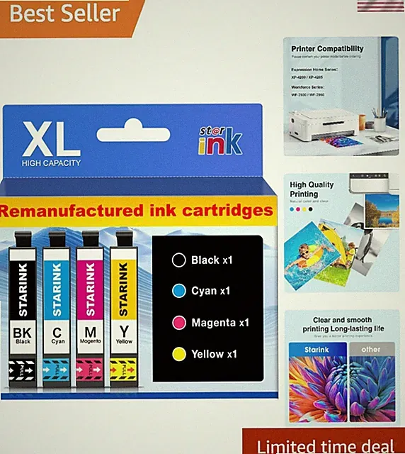 232XL Ink Cartridges Combo Pack: Black, Cyan, Magenta, Yellow - 550 Page Yield