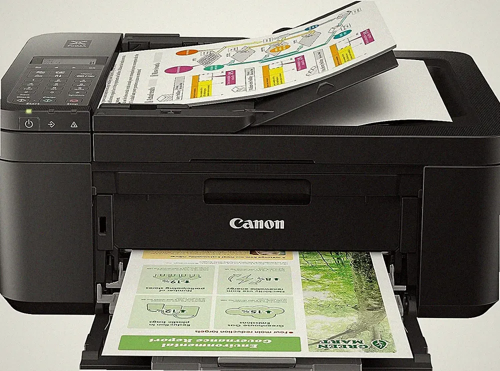 All in one ink tank printer with document feeder