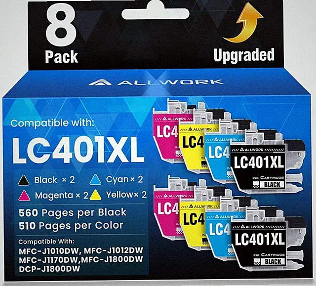 LC401XL LC401 MFC-J1010DW Ink Cartridges for Brother Printer LC 401XL 401 XL Ink